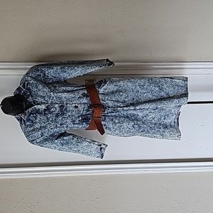 Vintage acid wash button down dress